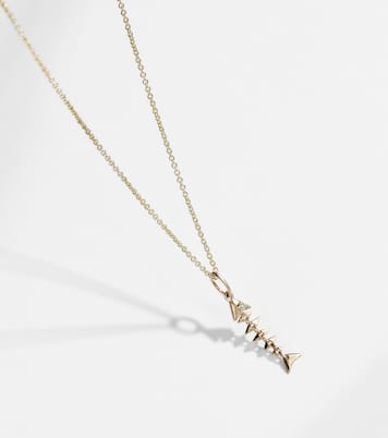 Pendentif Fishbone en or 14 ct et diamants | Sydney Evan