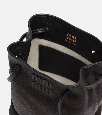 Logo leather crossbody bag | Miu Miu