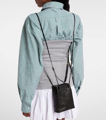 Logo leather crossbody bag | Miu Miu