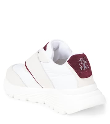 Sneakers mit Leder | Brunello Cucinelli Kids