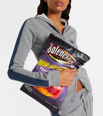 Clutch Chips aus Leder | Balenciaga
