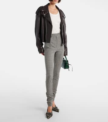 Checked wool-blend slim pants | Acne Studios