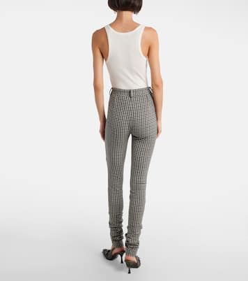 Checked wool-blend slim pants | Acne Studios