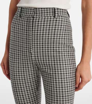 Checked wool-blend slim pants | Acne Studios