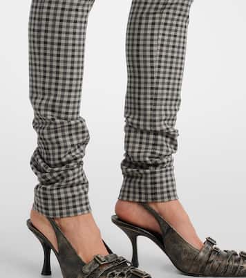 Checked wool-blend slim pants | Acne Studios
