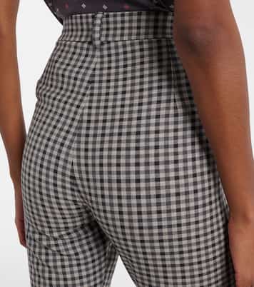 Checked wool-blend slim pants | Acne Studios