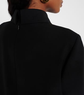 Embellished wool-blend shift dress | Carolina Herrera