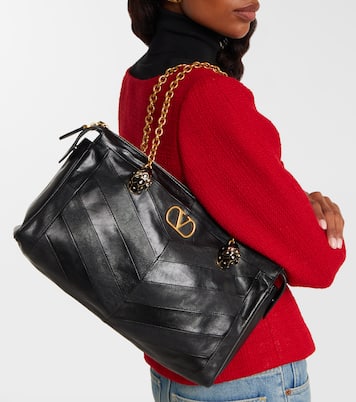 Tote Bag Growl Medium aus Leder | Valentino Garavani