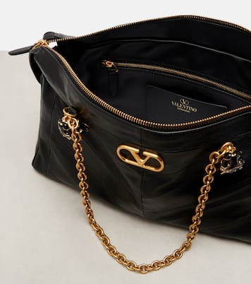 Tote Bag Growl Medium aus Leder | Valentino Garavani