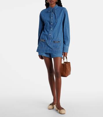 GG Emblem Small leather bucket bag | Gucci