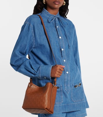 GG Emblem Small leather bucket bag | Gucci