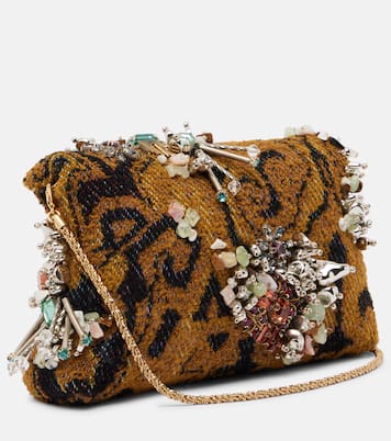 Clutch Small de jacquard adornado  | Dries Van Noten