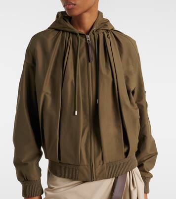 Gathered cotton-blend jacket | Loewe