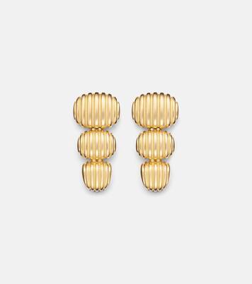 Isla Oval Taper 18kt gold earrings | Pamela Zamore