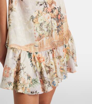 Embellished floral lace-trimmed minidress | Camilla