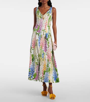 Floral poplin cocktail dress | Oscar de la Renta