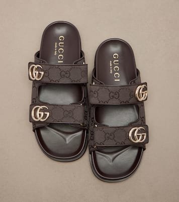 Mules Double G en toile GG Canvas | Gucci