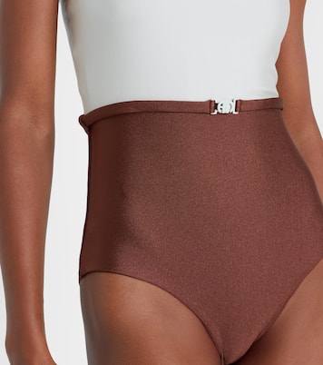 Bicolor belted swimsuit | Adriana Degreas