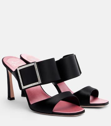 Trompette 85 embellished satin mules | Roger Vivier