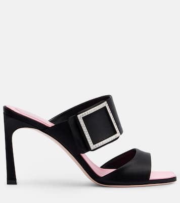 Trompette 85 embellished satin mules | Roger Vivier