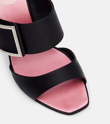 Trompette 85 embellished satin mules | Roger Vivier