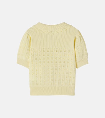 Summer pointelle cotton sweater | Bebe Organic
