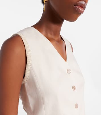Calibri cable-knit linen vest | Max Mara
