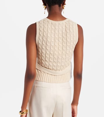 Calibri cable-knit linen vest | Max Mara