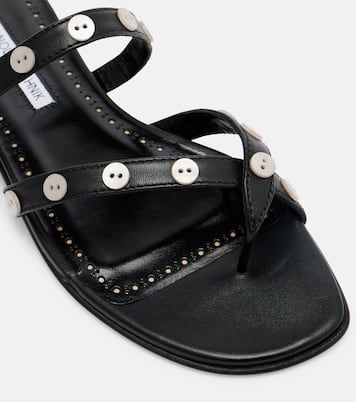 Tongs Irafli en cuir à ornements | Manolo Blahnik
