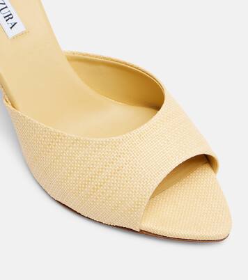 Bisous woven raffia mules | Aquazzura