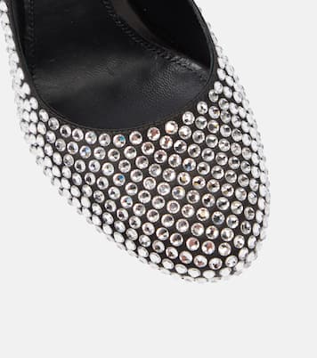 Pumps in tessuto con cristalli | Prada