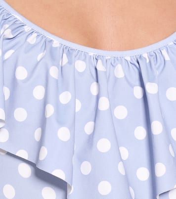 Ari ruffled dotted swimsuit | Caroline Constas