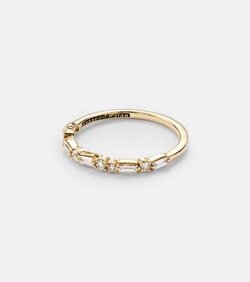 18kt yellow gold ring with diamonds | Suzanne Kalan