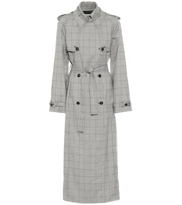 Lorna checked wool trench coat | Gabriela Hearst