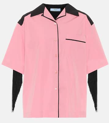 Camicia in cotone con frange | Prada
