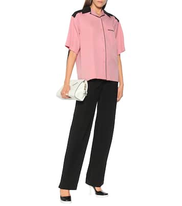 Camicia in cotone con frange | Prada