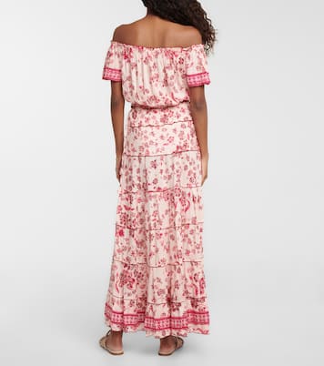 Bedruckte Off-Shoulder-Bluse Camilla | Poupette St Barth