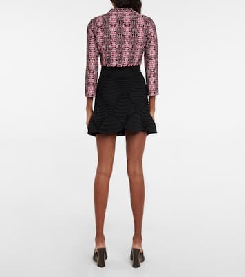 Cardigan cropped in jacquard | Alaïa