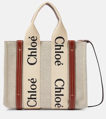 Borsa Woody Small in canvas e pelle | Chloé