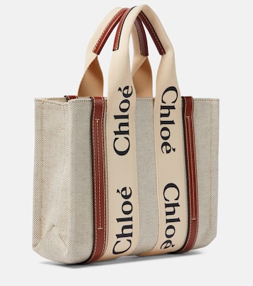 Borsa Woody Small in canvas e pelle | Chloé