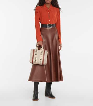 Borsa Woody Small in canvas e pelle | Chloé