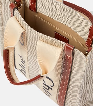 Borsa Woody Small in canvas e pelle | Chloé