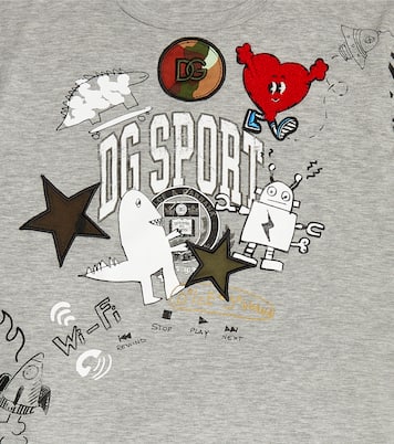 T-shirt imprimé en coton à logo | Dolce&Gabbana Kids