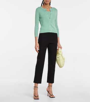 Crop top en mezcla de seda acanalado | Oscar de la Renta