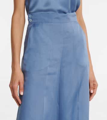 Pantalon de mariée ample Fiume en soie | Max Mara