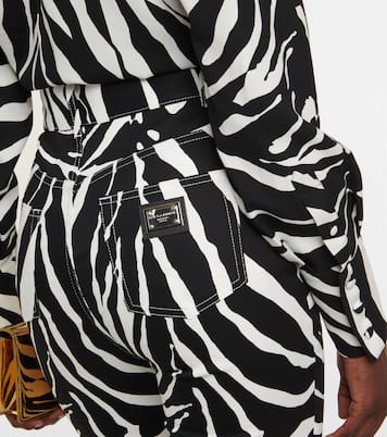 Pantalon à taille haute à motif zébré | Dolce&Gabbana