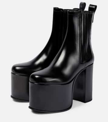 Club platform leather ankle boots | Valentino Garavani