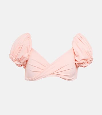 Puff-sleeve bikini top | Giambattista Valli