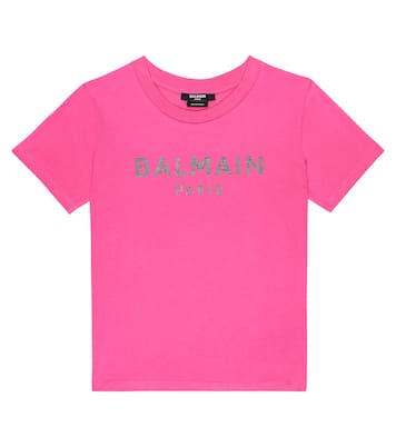 T-Shirt aus Baumwoll-Jersey | Balmain Kids