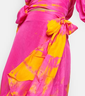 Falda envolvente de seda tie-dye | Anna Kosturova